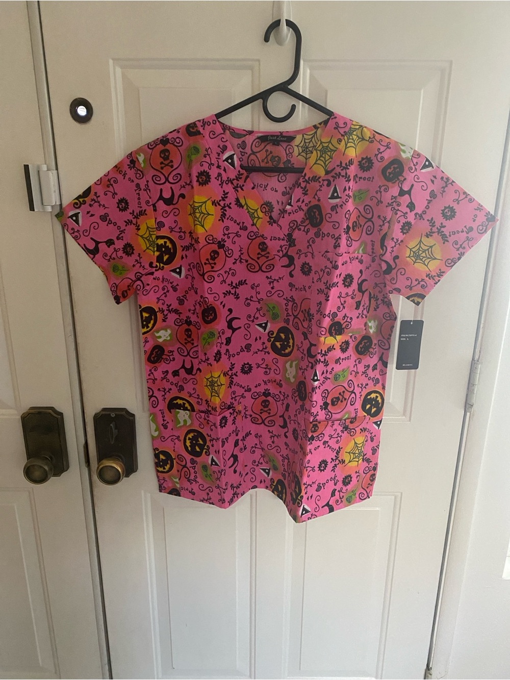 Just Love Halloween Scrub Top